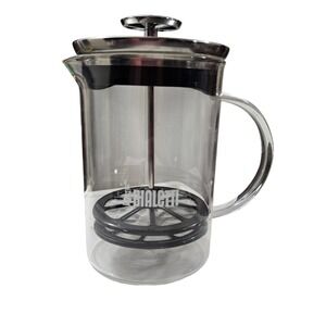 Bialetti French Press Coffee Maker 1L Borosilicate Glass Stainless Steel Silver